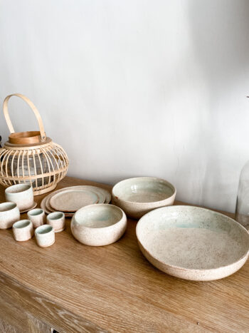handgemaakte keramiek serviesset aardewerk steengoed
