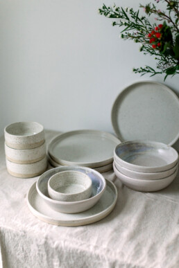 diner pakket keramiek handgemaakt borden bowls